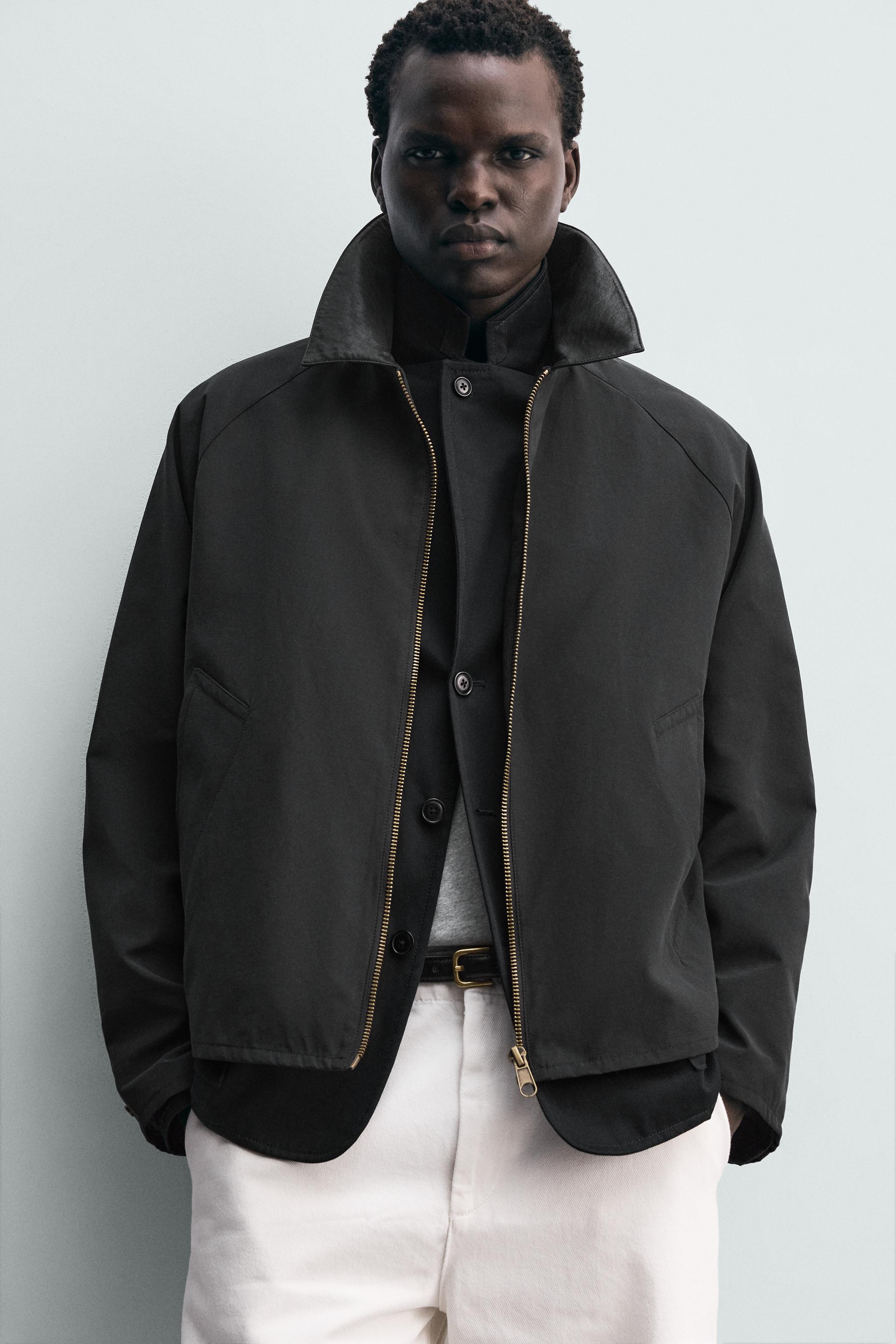 CONTRAST COLLAR OVERSHIRT
